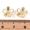 Transparent Electroplate Glass Bead Caps EGLA-N015-01C-3