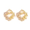 Brass Micro Pave Clear Cubic Zirconia Pendants CU-CBA5CB0-08G-1