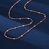 Brass Curb Chains Necklaces for Women NJEW-D302-09RG-4