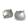 304 Stainless Steel Shell Shape Links Connector Charms STAS-A124-15P-2