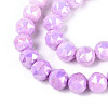 Anti-Tarnish Electroplate Glass Beads Strands GLAA-N010-10mm-07-2