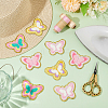 8Pcs 4 Colors Embroidery Style Cloth Iron on/Sew on Patches PATC-FG0002-17-5