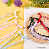 6Pcs 6 Colors Lace Bowknot Polyester Alligator Hair Clips PHAR-CY0001-02-7