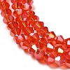 Transparent Electroplate Glass Beads Strands LS-EGLA-A039-T4mm-B14-3