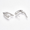 Brass Hoop Earring Findings with Latch Back Closure KK-S350-070P-3