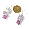 Natural Rose Quartz Chip & Natural Quartz Dangle Earrings for Women EJEW-TA00560-04-3