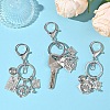 5Pcs Travel Alloy Keychain KEYC-YW00244-4