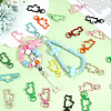 30Pcs Spray Painted Eco-Friendly Alloy Swivel Snap Hooks Clasps FIND-SC0016-41-3