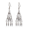 Non-Tarnish 304 Stainless Steel Link Bar Dangle Earrings EJEW-JE05964-02-1