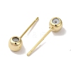 Brass Studs Earrings Finding KK-K383-04B-G-2