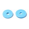 Flat Round Handmade Polymer Clay Beads CLAY-R067-12mm-36-6