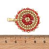 304 Stainless Steel & Cylinder Glass Seed Beads Pendants PALLOY-MZ01450-02-3