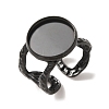 Hammered 304 Stainless Steel Cuff Ring Components SA-CBAC0DF-02D-EB-1
