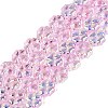 Baking Paint Electroplate Transparent Glass Beads Strands EGLA-Q136-04A-04-1