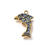 304 Stainless Steel Micro Pave Cubic Zirconia Pendants STAS-Z160-01G-02A-1