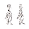 Eco-Friendly Brass Micro Pave Cubic Zirconia Pendants KK-K265-01P-R-1