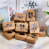 40Pcs 4 Styles Rectangle Kraft Paper Visible Window Jewelry Gift Boxes CON-BBC0001-15-4