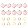 Heart Alloy Enamel Charms ENAM-YW0002-85C-1