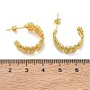Brass Micro Pave Cubic Zirconia Stud Earrings for Women KK-CBA760A-08G-5
