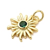 Sun Brass Micro Pave Cubic Zirconia Pendants X-KK-C134-11G-02-2