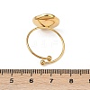 Real 18K Gold Plated 304 Stainless Steel Cuff Ring Components STAS-A191-12A-G-3