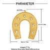 304 Stainless Steel with Crystal Rhinestone Pendants RB-OY001-59G-2