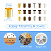 1368Pcs 6 Colors Brass Crimp Beads KK-YS0001-09-3