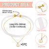Alloy Enamel Letter Pendant Single Face White Velvet Ribbon & Brass Chain Double Layered Choker Necklaces NJEW-TAC0035-3