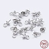 925 Sterling Silver Cup Pearl Bail Pin Pendants STER-F036-06S-4mm-3