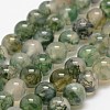 Natural Moss Agate Beads Strands X-G-F453-6mm-1