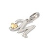Brass European Dangle Charms KK-Z097-01M-GP-2