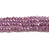 Transparent Baking Painted Glass Beads Strands DGLA-F002-02A-06-1