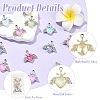 20Pcs 2 Colors UV Plating Alloy Mixed Color Glass Rhinestone Pendants FIND-YW0011-17-5
