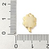 Rack Plating Brass & Shell Clover Charms with Epoxy Resin KK-K380-01G-01-3