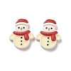 Christmas Theme Opaque Resin Cabochons X-RESI-G029-A07-1