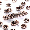 Brass Rhinestone Spacer Beads X-RB-A014-L6mm-01R-NF-1