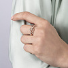 Alloy Micro Pave Cubic Zirconia Finger Rings FS-WGEF5D1-03-1