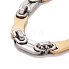 PVD Vacuum Plating 304 Stainless Steel Bar Link Chains Bracelet STAS-E160-01GP-2