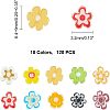 120Pcs 10 Colors Handmade Millefiori Glass Beads LAMP-FH0001-01-2