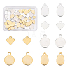 SUPERFINDINGS 60Pcs 6 Style Brass Charms KK-FH0002-62-1