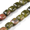 Natural Unakite Beads Strands G-M435-A09-01-1