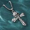 Tibetan Style Zinc Alloy Viking Pendant Necklaces NJEW-Z062-01AS-01-3