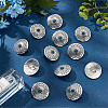 10Pcs 1-Hole Alloy & Resin Beads Buttons BUTT-HY0001-10-4
