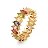 304 Stainless Steel Colorful Cubic Zirconia Finger Rings for Women RJEW-Z143-01G-03-2