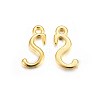 Golden Plated Alloy Letter Pendants X-PALLOY-J718-01G-S-1