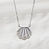 Ocean Summer Brass Pave Clear Cubic Zirconia Pendant Necklaces FS-WG82AA1-20-1