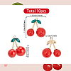 10Pcs Opaque Alloy Acrylic Pendants FIND-SC0020-49-2