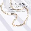 304 Stainless Steel Paperclip Chain Necklaces NJEW-U026-12G-3