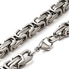 202 Stainless Steel Byzantine Chain Necklaces STAS-A100-02P-1