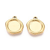 304 Stainless Steel Pendant Cabochon Settings X-STAS-T067-70A-G-1